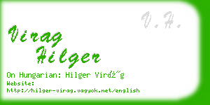 virag hilger business card